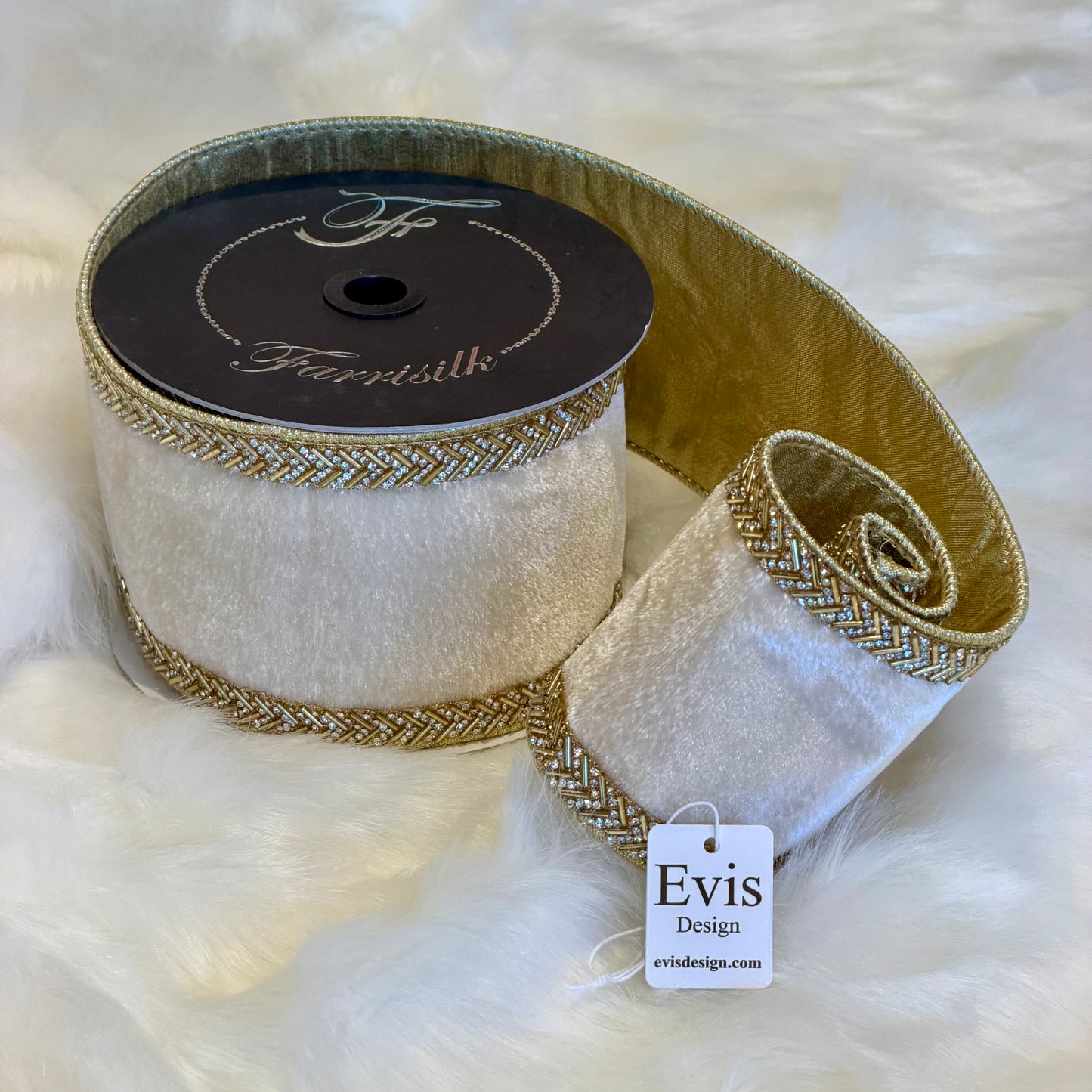4"x5Y Cream Chevron Crystals