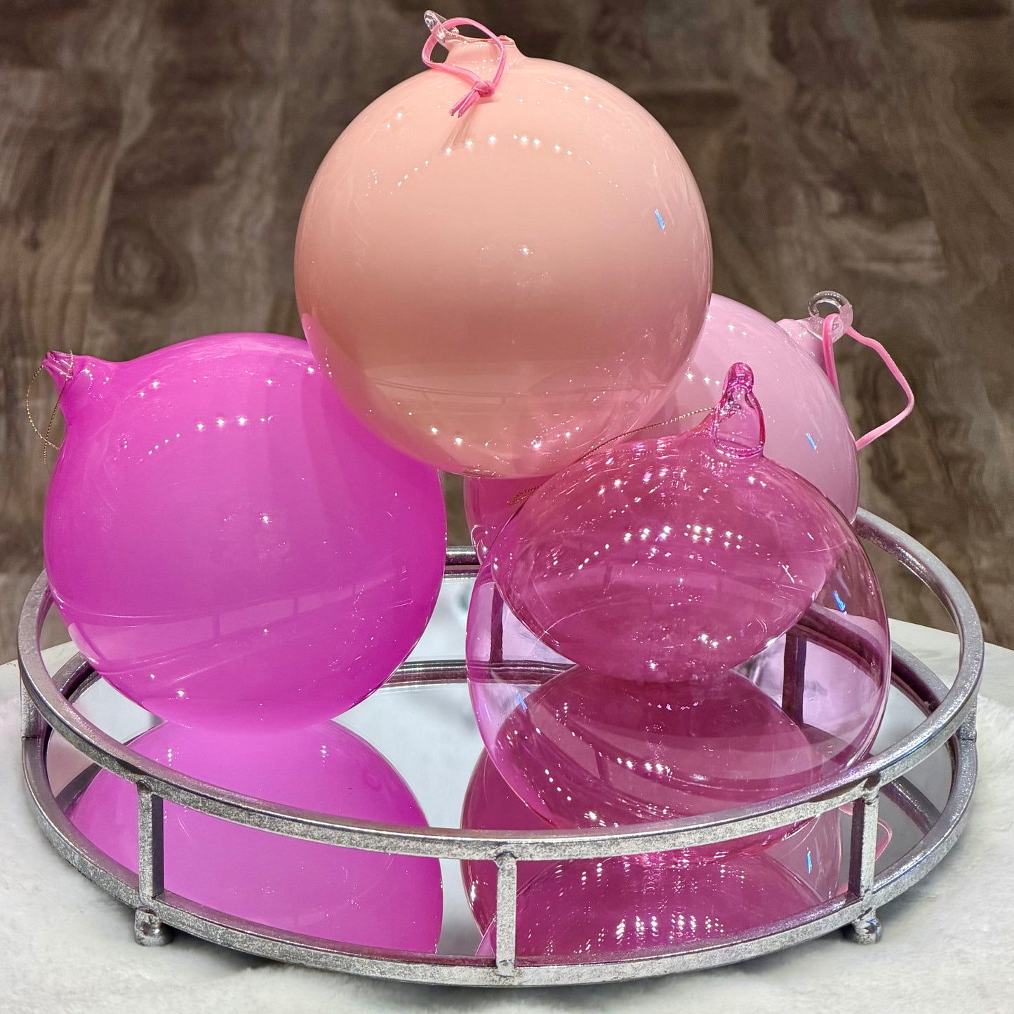 Bundle - Dozen 6” Glass Ball Ornaments