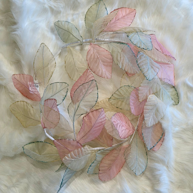 Garland with soft sheer leaves along a flexible strand.