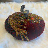 Gemmed pumpkins home & garden, 9 by 6 inch, set of 3, for fall decorating