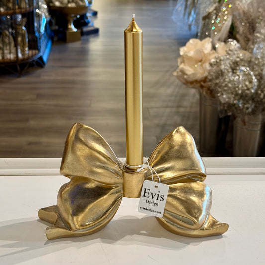 9”x5” Gold Candle Holder