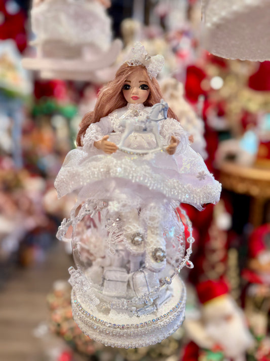 Enchanted Winter Princess with Rocking Horse