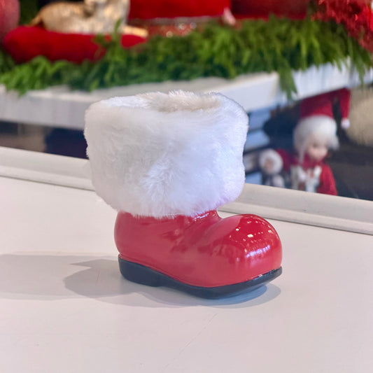 5" Santa Boot Red White