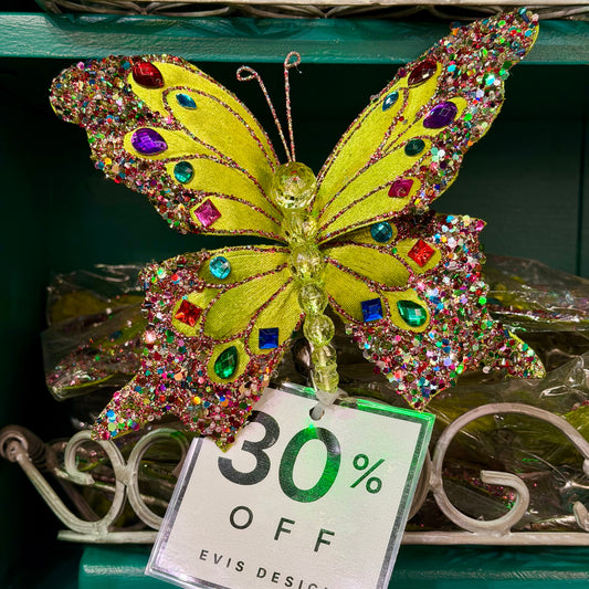 7" Kaleidoscope Butterfly Lime