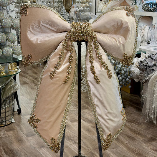 48” Champagne Bling Bow Majesty