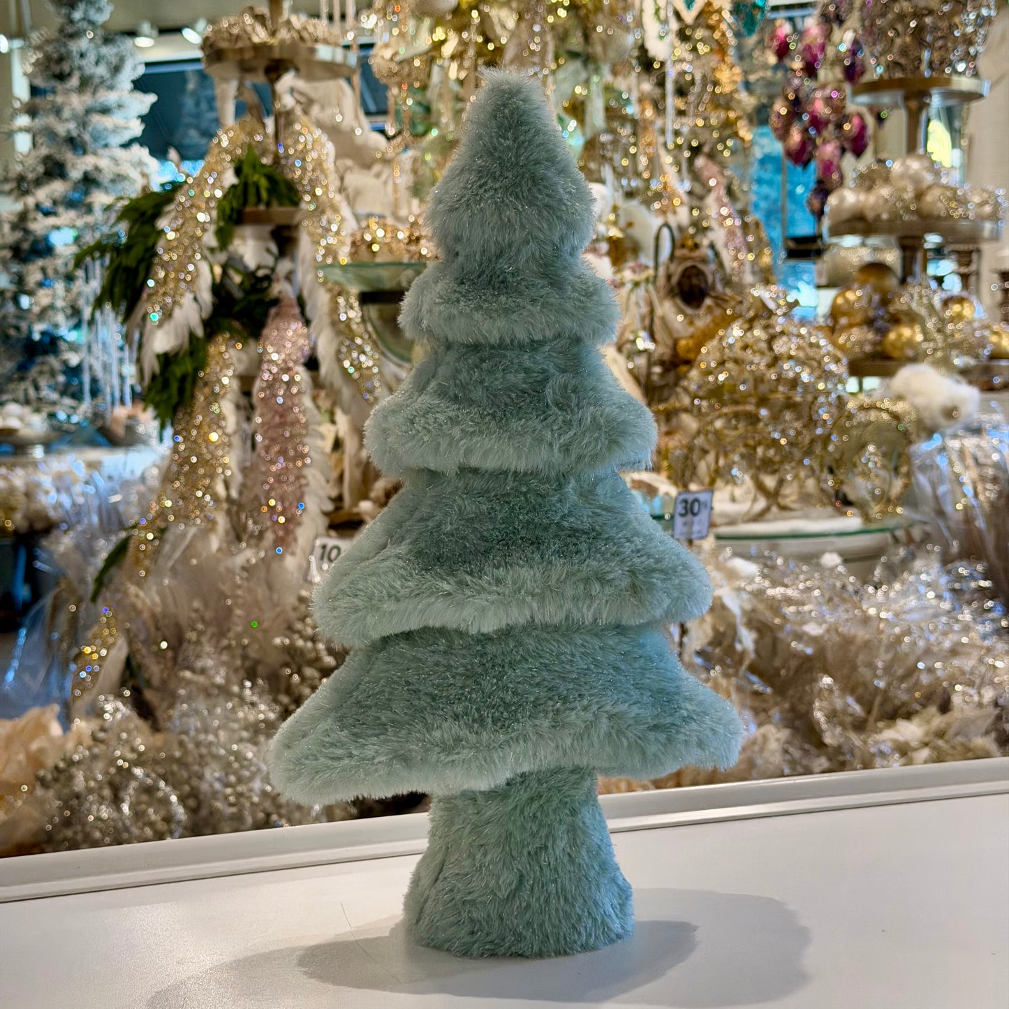 16" Mint Fluffy Tree