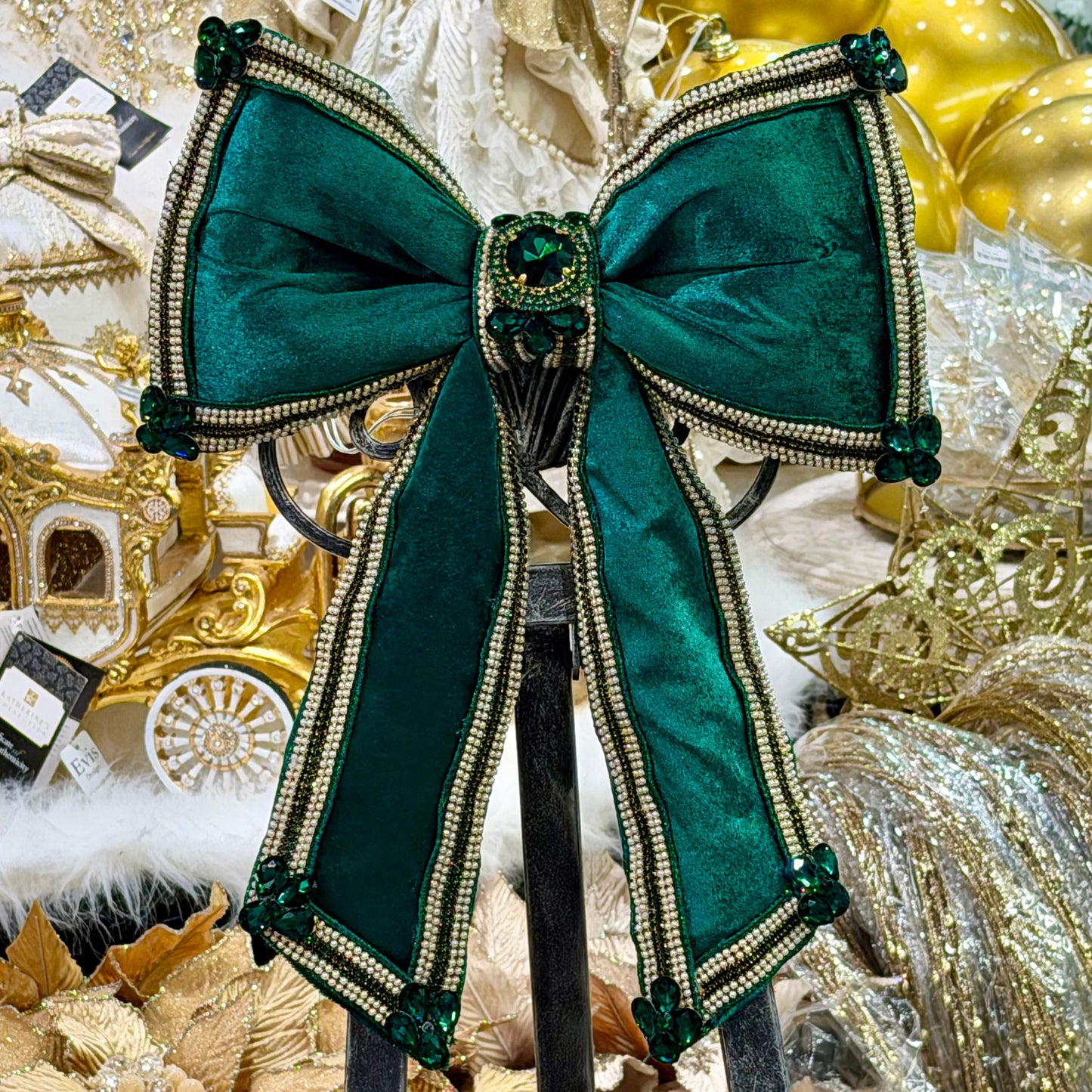 16” Emerald Bling Bow Beryl