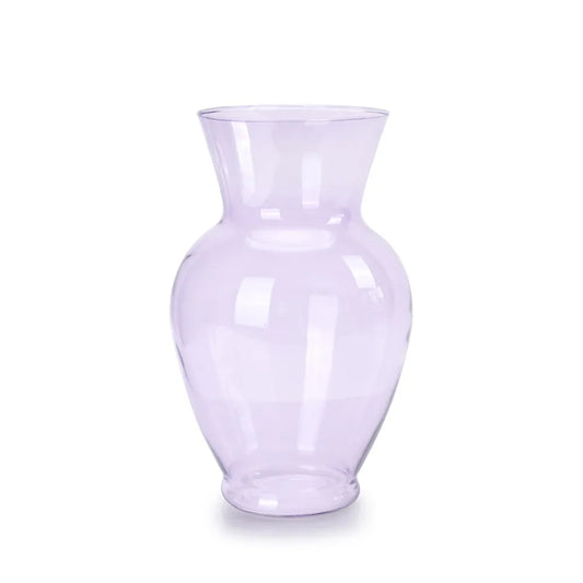 9" Lavender Vase Transparent Glass