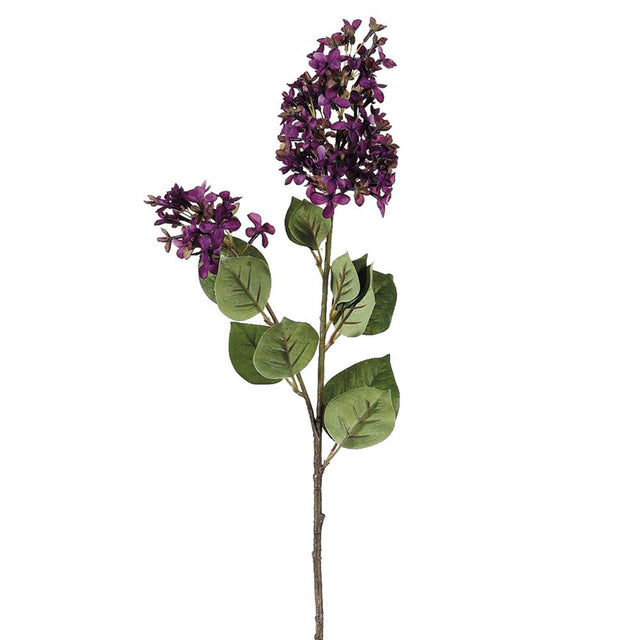 Purple lilac spray with purple english lilac detail.