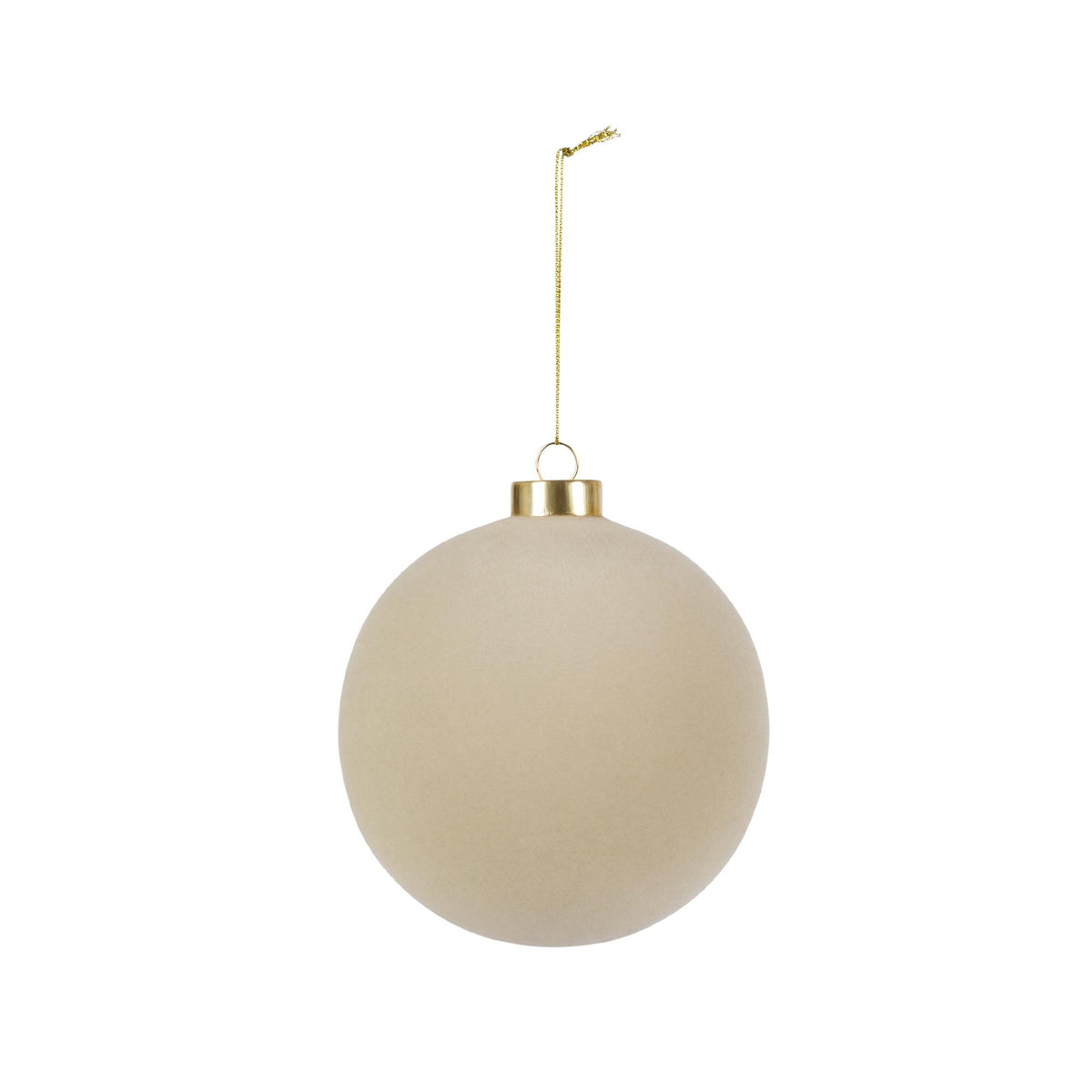 5" Velvet Taupe Ball Ornament