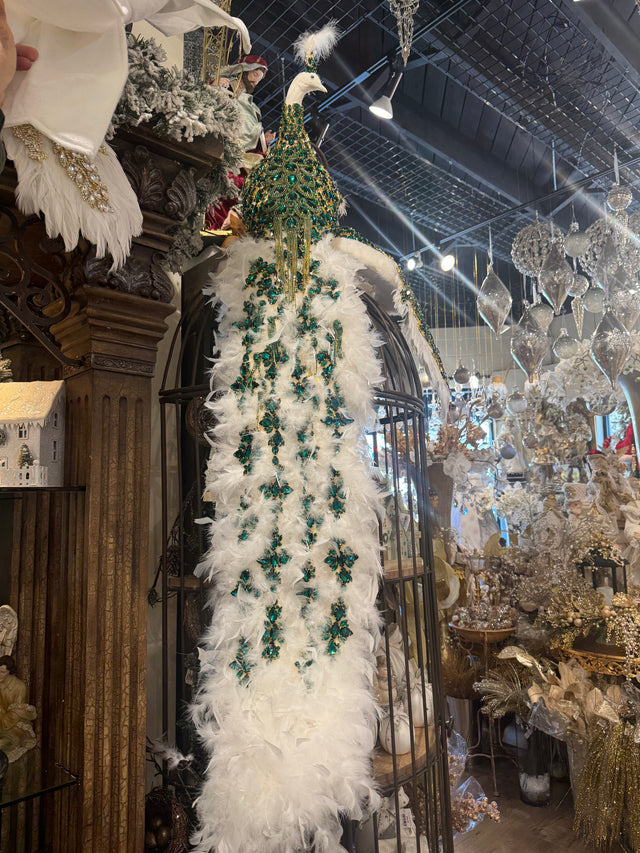 Emerald jeweled figurine for holiday decorating