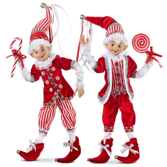 16” Elf Peppermint Candies Posable