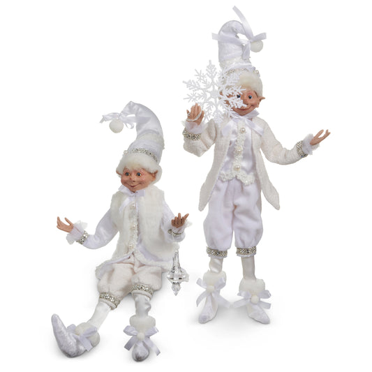 16" Elf Northern Lights Posable White