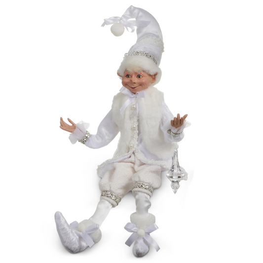 16" Elf Northern Lights Posable White