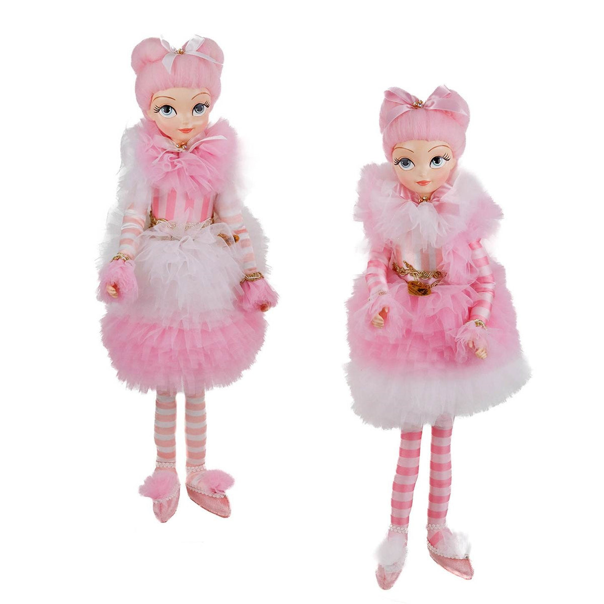 48cm Cotton Candy Tulle Girl Doll Pink White