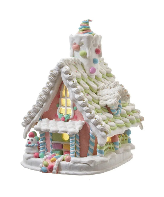 12" Gingerbread House Pastel