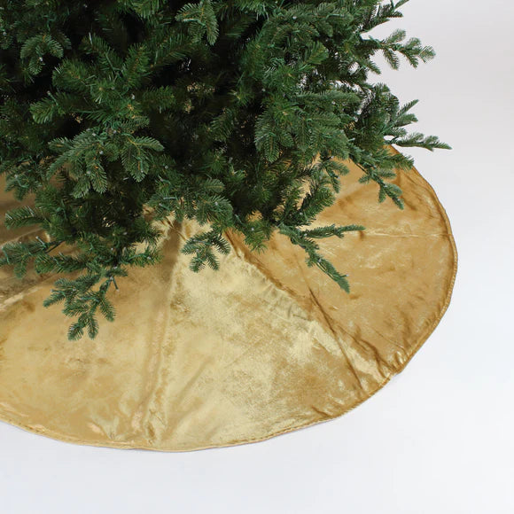 Light gold velvet tree skirt