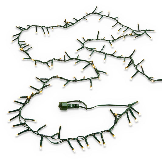 Green white 73' led garland, 73 foot, for Christmas door and mantel decorating