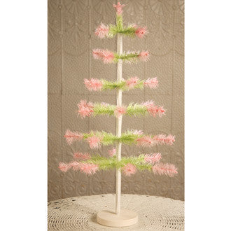 24" Pink Feather Tree