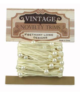 4"x5Y Pearl Velvet Ribbon