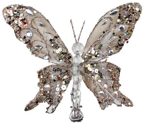7" Butterfly Gem Taupe