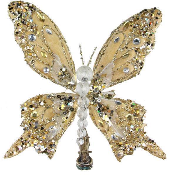 7" Gold Butterfly