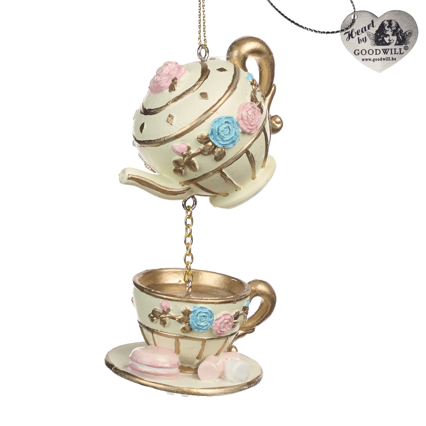 4" Teapot Cup Dangling Ornament