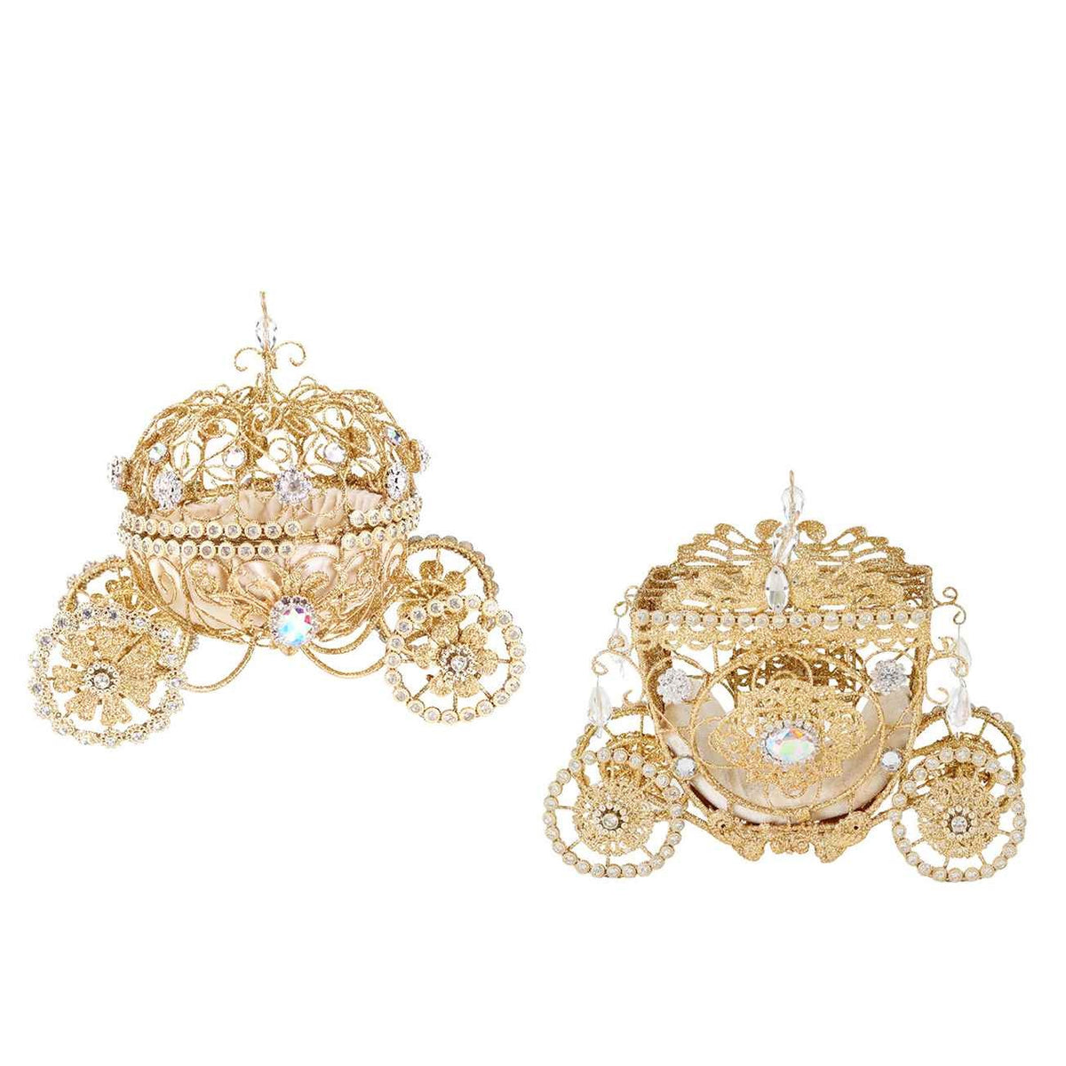 19cm Jewel Carriage Box Gold