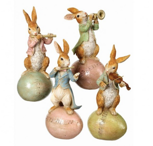 S/4 9" Musician Bunnies