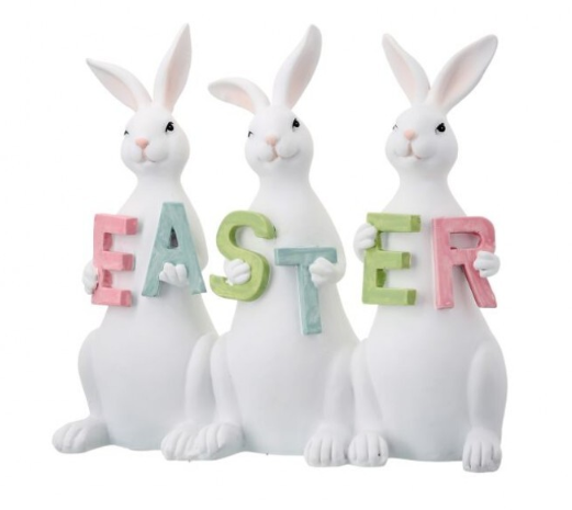 8" Easter Triple Bunnies