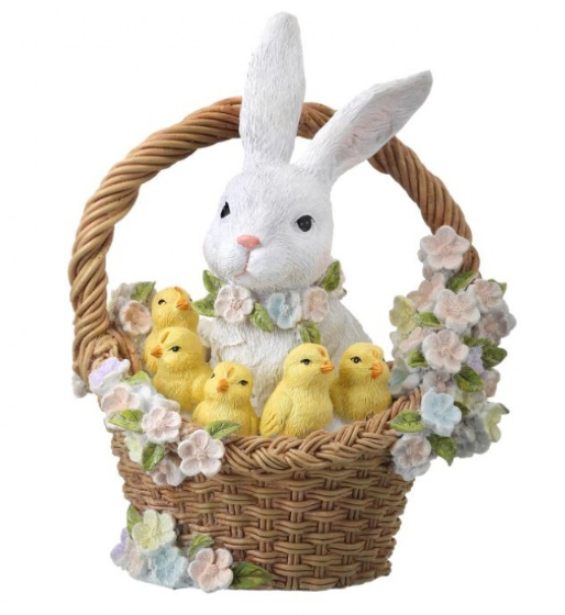 9” Bunny & Chicks Basket