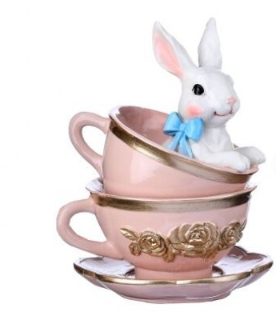 6.5" Double Teacup Bunny Pink