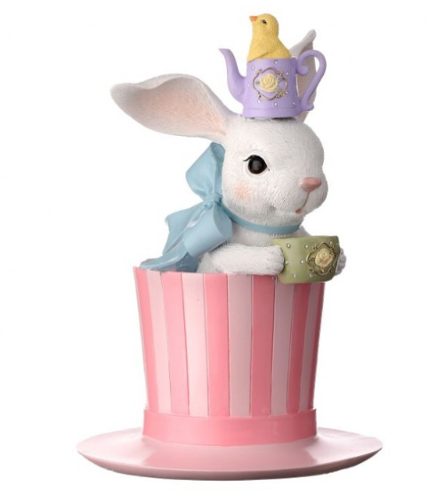 9" Bunny in Hat Pastel