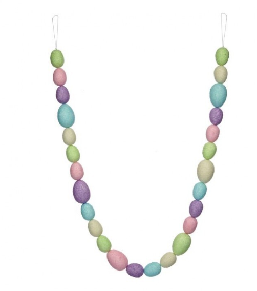 60" Easter Egg Garland Pastel Multicolor