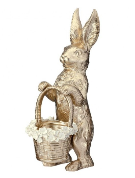 17" Bunny Floral Basket