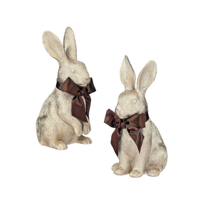 6 inch Golden Bunny Resin