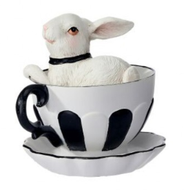 3.5" Teacup Bunny Black & White