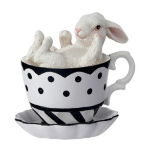 3.5" Teacup Bunny Black & White