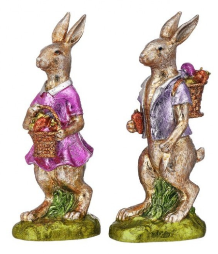 Set/2 6.5" Vintage Bunnies