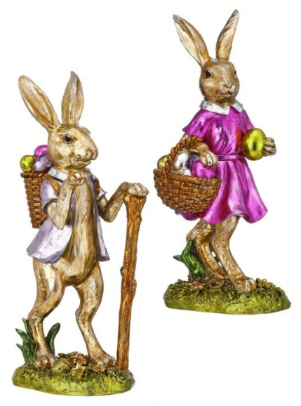 Set/2 10" Vintage Bunnies