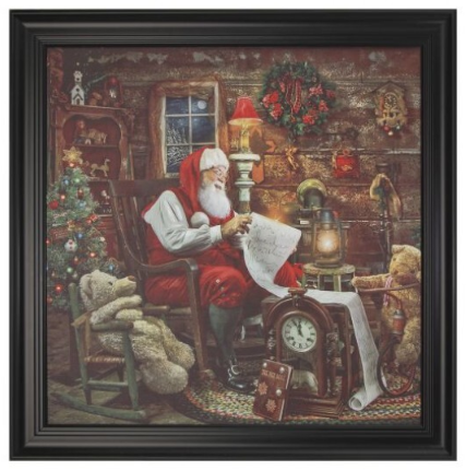 24X24" Santa Framed Art
