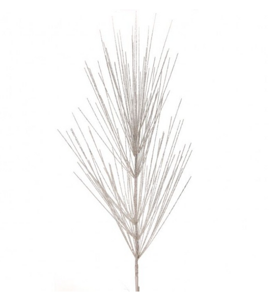 36" White Pine Spray Glitter/Mica