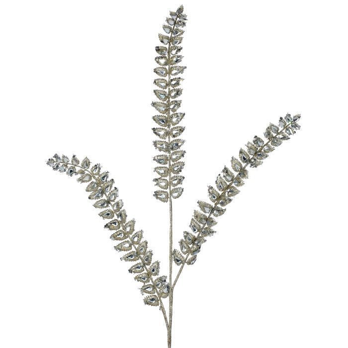 34 inch Fern Champagne Glitter Spray