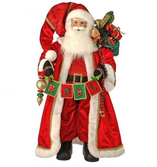 36" Noel Santa Standing Red