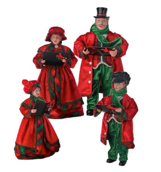 Set/4 13-16" Carolers Traditional
