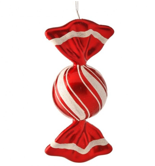 7.5" Twist Peppermint Candy Ornament