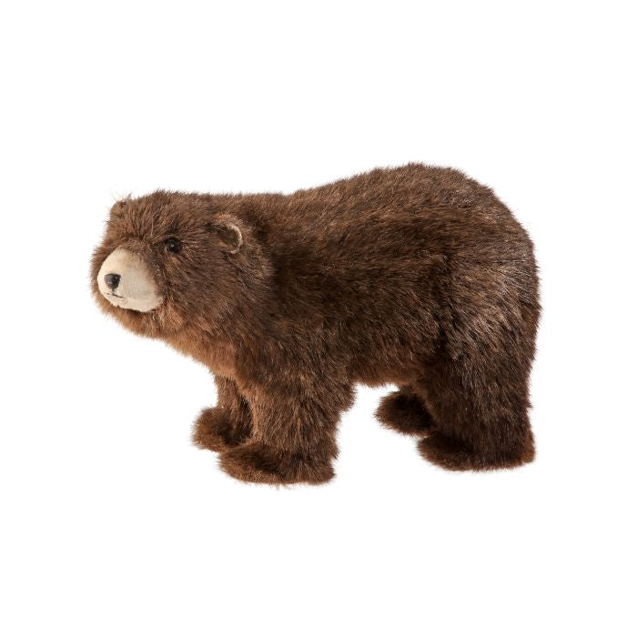 Brown bear figurine with a hand-finished woodland look.
