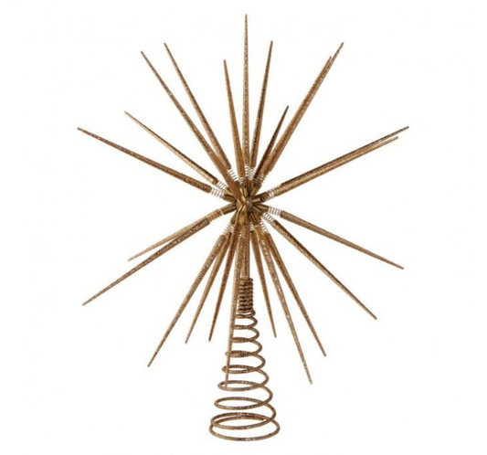16" Tree Topper Champagne Starburst Foldable