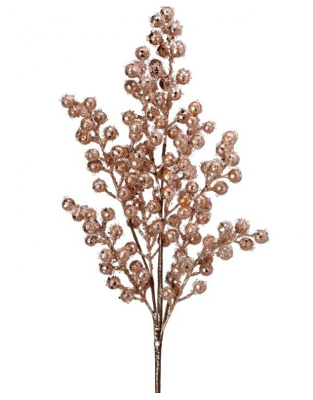 Champagne berry spray with iced beaded berries.