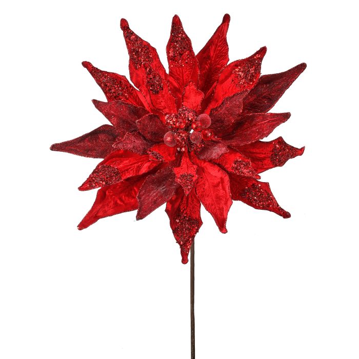 30 inch Jewel Poinsettia Red Stem